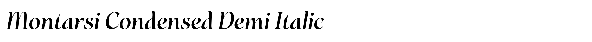 Montarsi Condensed Demi Italic image